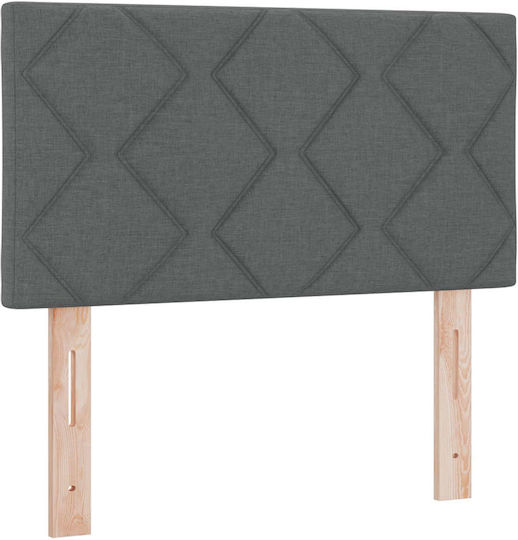 Einzelbett Mit Stoff Dunkelgrau Mit Lattenrost & Matratze 80x200cm