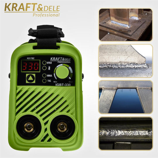 Mașină de sudură inverter MMA TIG Lift 330A Kraft&Dele 230V KD1782