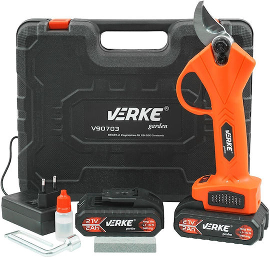 Foarfeca de grădină cu baterie Verke 21v 2x2.0ah V90703