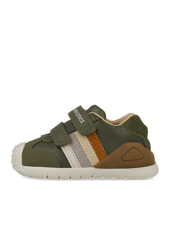 Kids Sneakers High Anatomic with Hoop & Loop Closure Khaki