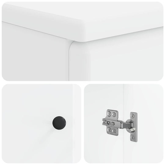 vidaXL Vanity Unit Without Sink W59.5xD31.5xH59cm White