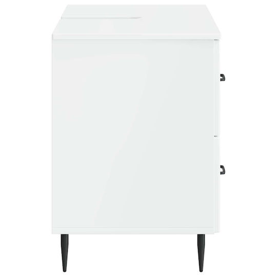 vidaXL Бял Плот без мивка Ш82xД41xВ58.5cm