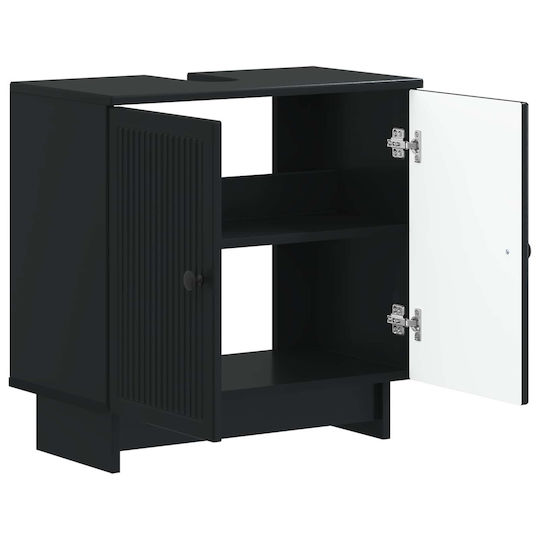 vidaXL Bathroom Vanity Unit Without Sink W59.5xD31.5xH59cm Black