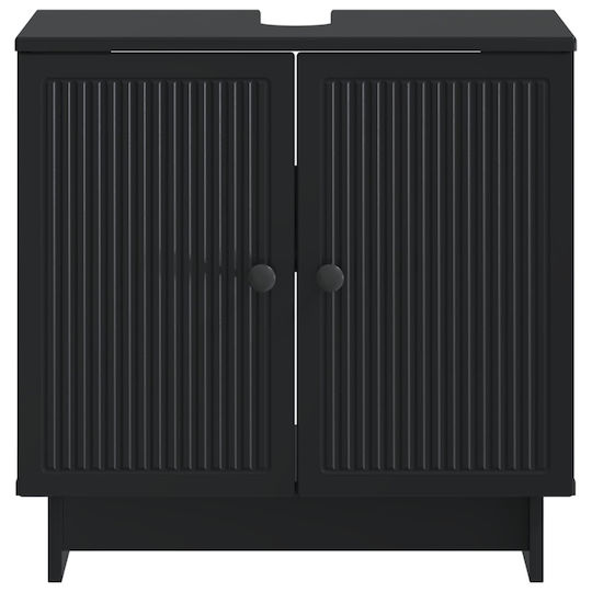 vidaXL Bathroom Vanity Unit Without Sink W59.5xD31.5xH59cm Black