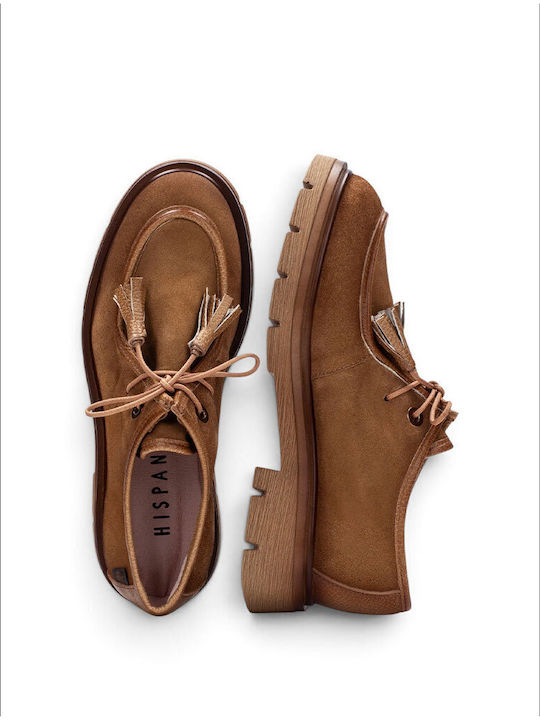 Leather Women's Moccasins in Beige Colour