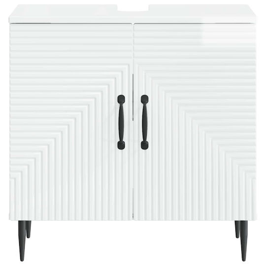vidaXL Бял Плот без мивка Ш59.5xД31.5xВ59cm