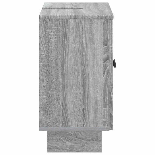 vidaXL Badezimmer Waschtisch-Einheit Ohne Waschbecken M59.5xB31.5xH59cm Grau
