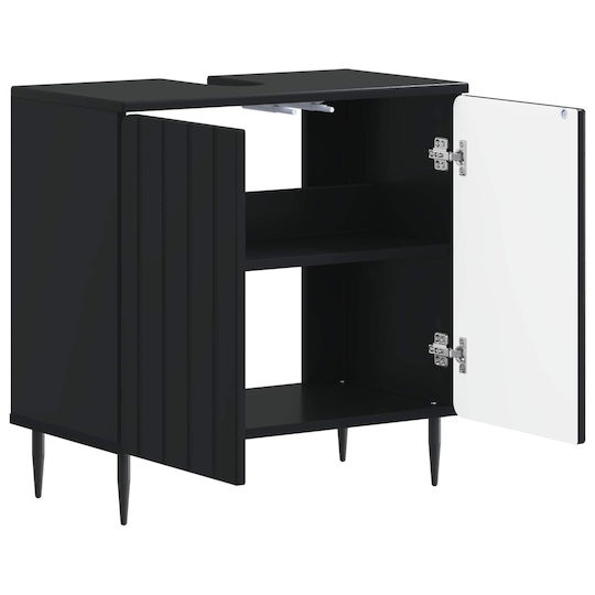 vidaXL vidaXL Bathroom Vanity Unit Without Sink W59.5xD31.5xH59cm Black