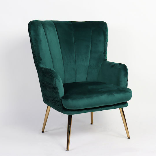 Koldenree Sessel Samt Grün 74x72x91cm