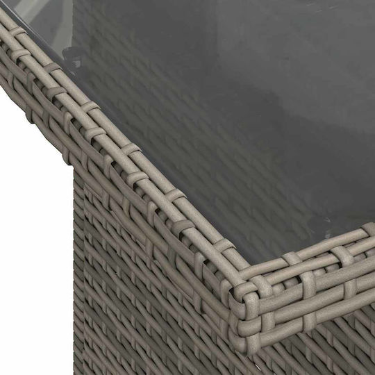 Set Sala De Mese Pentru Exterior 6 Piese Gri Cu Perne