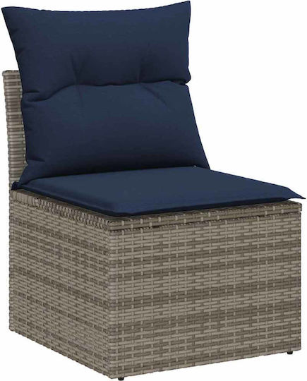 Set Sala De Mese Pentru Exterior 6 Piese Gri Cu Perne