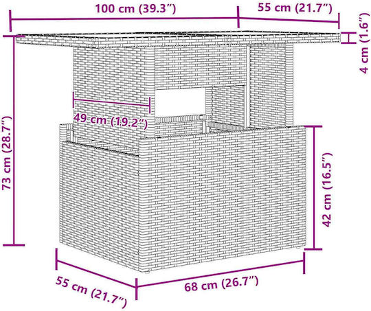 Set Sala De Mese Pentru Exterior 6 Piese Gri Cu Perne