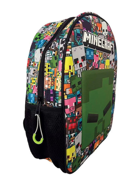 Gim Minecraft Metro Art 2 School Backpack Kindergarten with Water Bottle Holder Multicolour 12lt 15 x 3 x 25cm