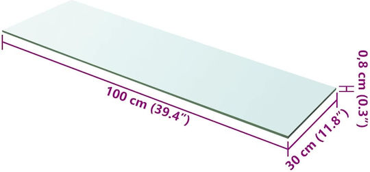 Стенни Рафт Прозрачен (2 Броя) 100x30x0.8см