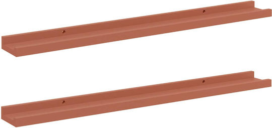 Red Wall Shelves 2 Pieces 80x9x3cm