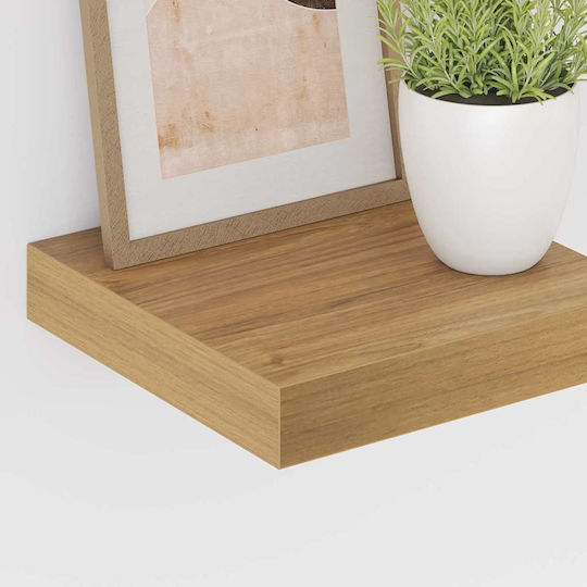 Brown Wall Shelves 2 Pieces 23x23.5x4cm