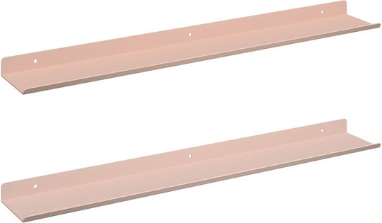 Pink Wall Shelves 2 Pieces 60x9x2.5cm