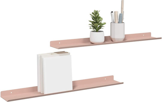 Pink Wall Shelves 2 Pieces 60x9x2.5cm