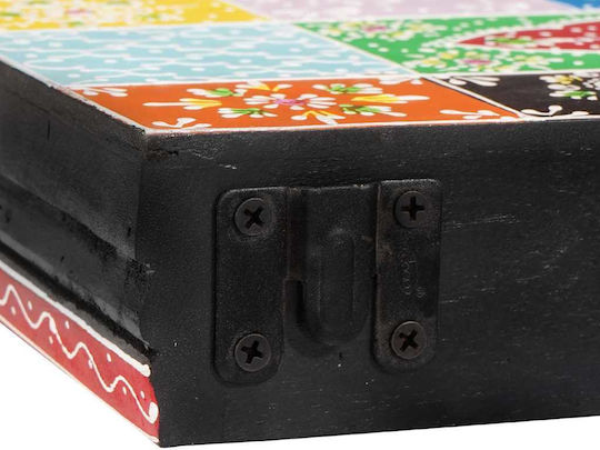 Rafturi De Perete Din Lemn De Mango Stil Militar (2 Bucăți) 40x20x6 Cm