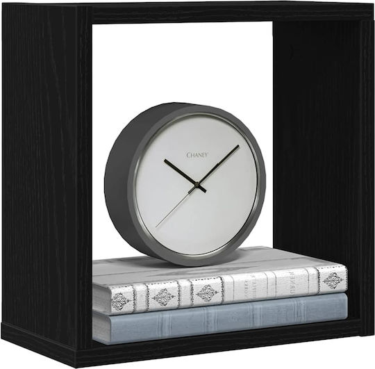 Wandregale Schwarz Eichenholz 2Stücke 30x15x30cm