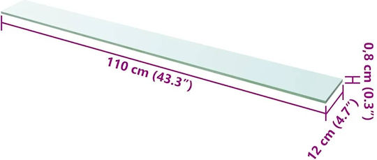 Ράφι Διάφανο 110x12x0.8εκ.
