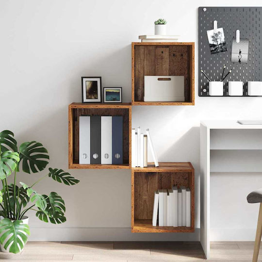 Wall Shelf Old Wood 37x37x37cm