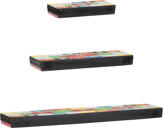 Mehrfarbige Wandregale (3 Stück) 100x20x6cm