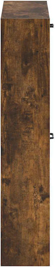 Hoorn Метален Шкаф за Обувки Черен с Накланящи се Рафтове Д71xШ17xВ86cm