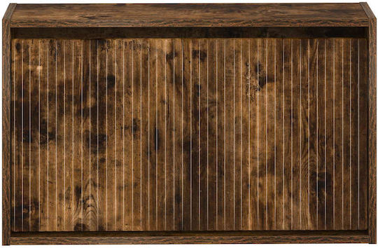 Arnhem Дървен Шкаф за Обувки Кафяв с Накланящи се Рафтове 71x17x43 cm