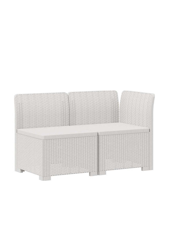 Canapea Cu Două Locuri De Exterior Din Rattan Cu Perne