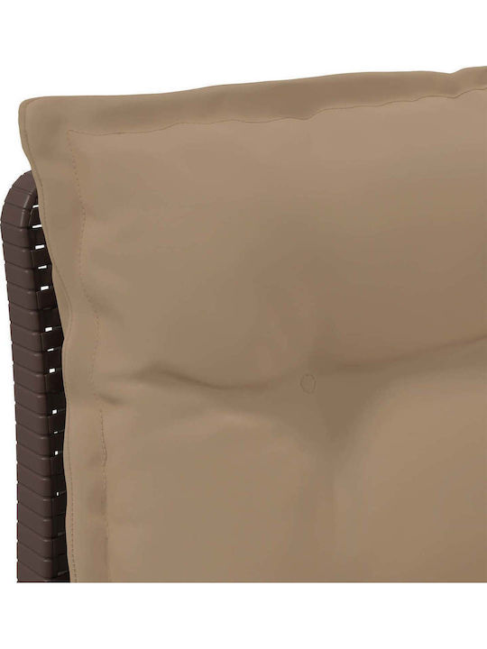 Drei-Sitzer Outdoor-Sofa aus Rattan mit Kissen