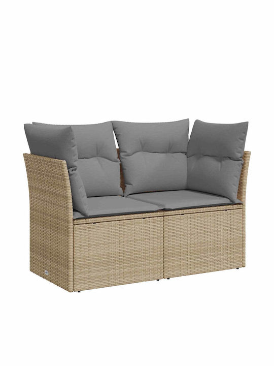 Ecksofa für den Außenbereich Rattan mit Kissen