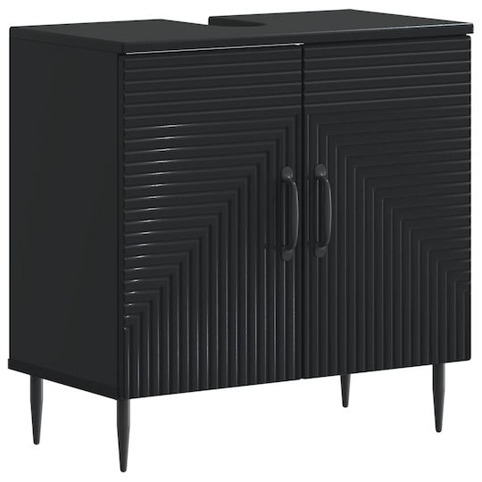 vidaXL Плот без мивка Ш59.5xД31.5xВ59cm Черен vidaXL Плот без мивка Ш59.5xД31.5xВ59cm Черен