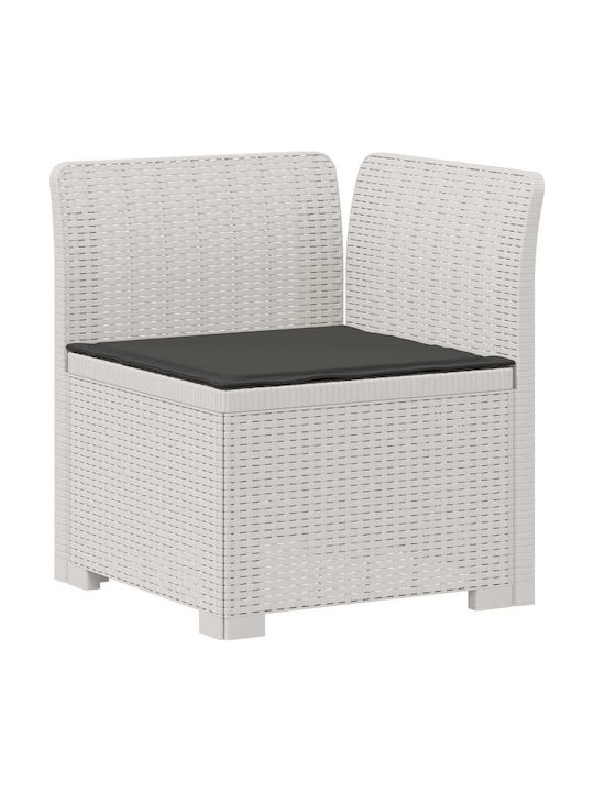 vidaXL Outdoor-Sofa Rattan mit Kissen