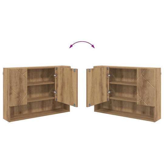 vidaXL Blat cu Lavoar, Oglindă & Coloană L30xW35xH192cm Coffee