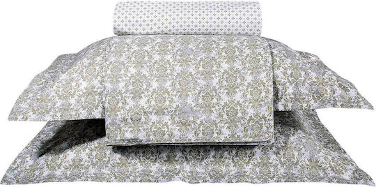 Greenwich Polo Club Duvet Cover Set Cotton Queen with 2 Pillowcases 220x240 Essential Khaki