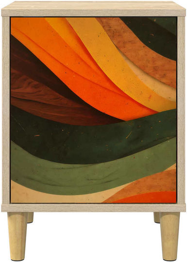 Nachttische Holz Beiges 2Stücke 36x33x50cm