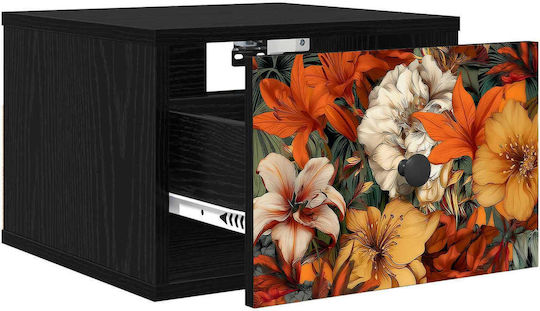 Nachttisch Holz Schwarz 36x33x25cm