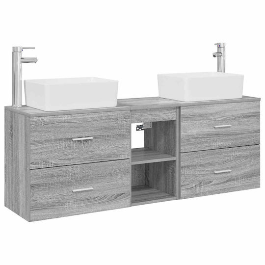 vidaXL Πάγκος χωρίς Νιπτήρα Μ53xΒ34.5xΥ63cm Γκρι Sonoma
