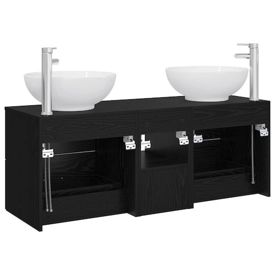 vidaXL Πάγκος χωρίς Νιπτήρα Μ49.5xΒ44.5xΥ65cm Μαύρο