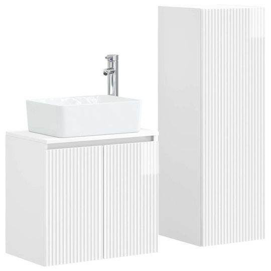 vidaXL Vanity Unit Without Sink W33xD34.5xH100cm White
