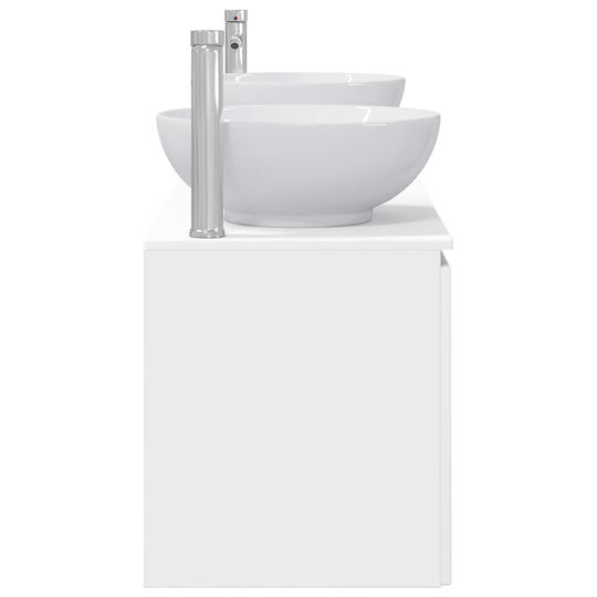 vidaXL Badezimmer Waschtisch-Einheit ohne Waschbecken M49.5xB44.5xH65cm Weiß