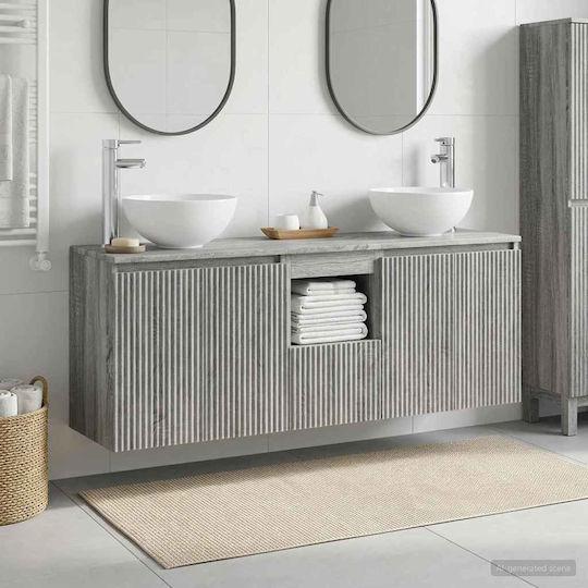 vidaXL Bathroom Vanity Unit Without Sink W49.5xD35xH63cm Grey Sonoma