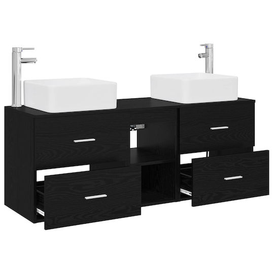 vidaXL Πάγκος χωρίς Νιπτήρα Μ49.5xΒ41xΥ63cm Μαύρη Δρυς