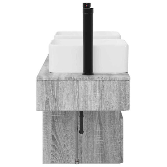 vidaXL Bathroom Vanity Unit Without Sink W53xD35xH39cm Grey Sonoma