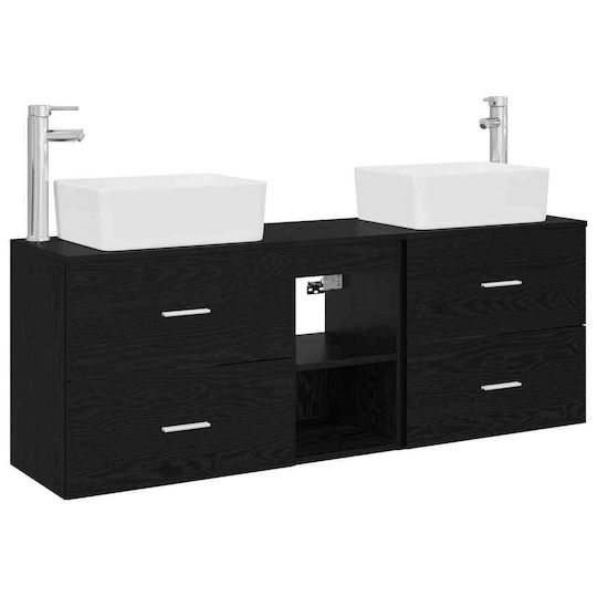 vidaXL Πάγκος χωρίς Νιπτήρα Μ53xΒ34.5xΥ63cm Μαύρο