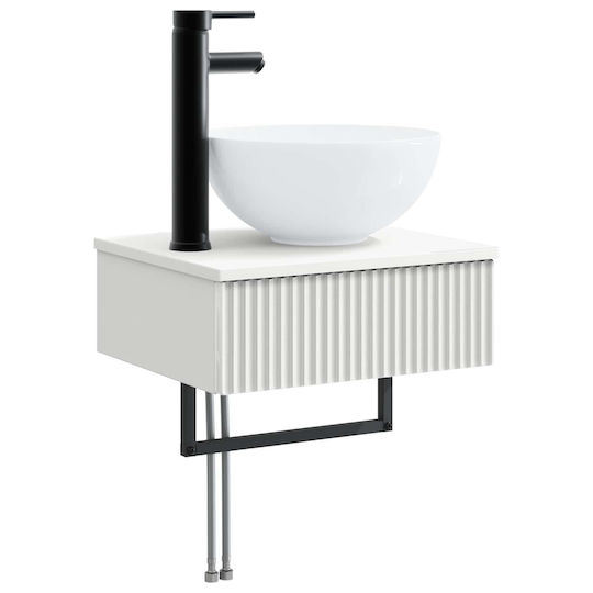 vidaXL Dulap de baie fără lavoar L33xA34.5xÎ160cm Alb