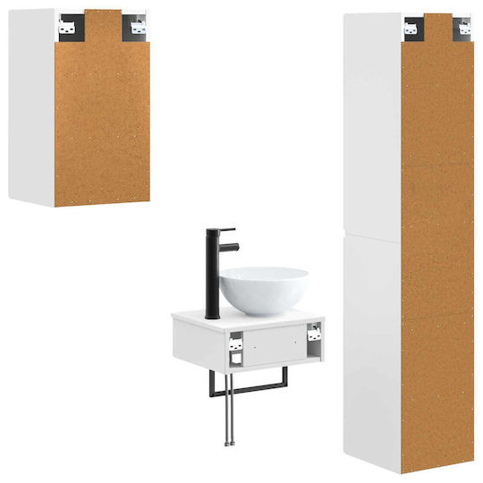vidaXL Dulap de baie fără lavoar L33xA34.5xÎ160cm Alb