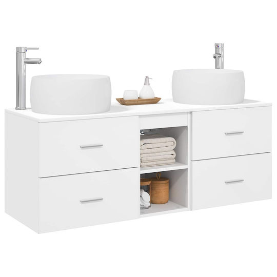 vidaXL Πάγκος χωρίς Νιπτήρα Μ49.5xΒ44.5xΥ66cm Λευκό