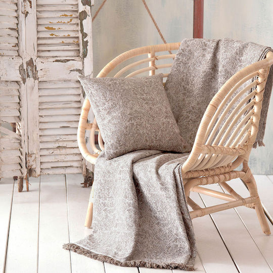 Rythmos Xaviera Sofa Throw 2 Seater 2 Sides Jacquard 180x240cm Beige